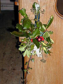 Photograph of St Helen's Pew End Decoration Christmas 2017