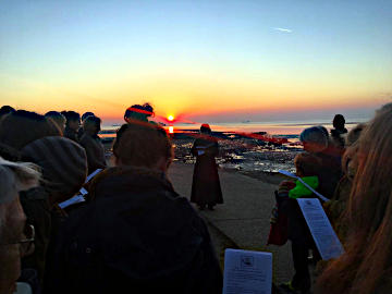 Photograph of Easter 2019 Dawn Service on the Duver