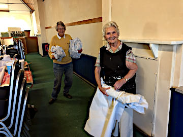 Photograph taken during redecoration of St Peter's Church Hall October 2019
