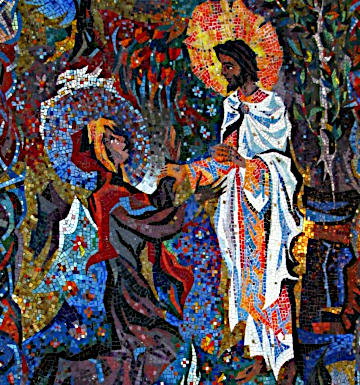 Photograph of detail of mosaic in Washington National Cathedral