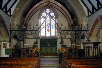 Photograph showing the Gothic Screen in St Peter's Church
