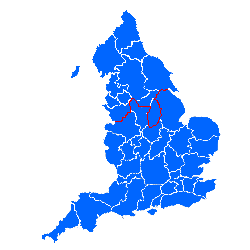 Drawing Showing the Provinces of Canterbury and York