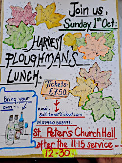 Image of St Peter's Harvest Lunch 2023 Poster