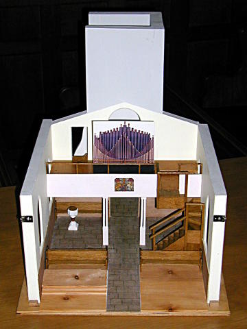 Photograph of One-sixteenth scale model of how St Helen's will look after completion of Phase One