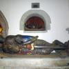 152 St Mary's - Table Tomb of Sir John Oglander & replica figure in arched recess commemorating his son George Oglander