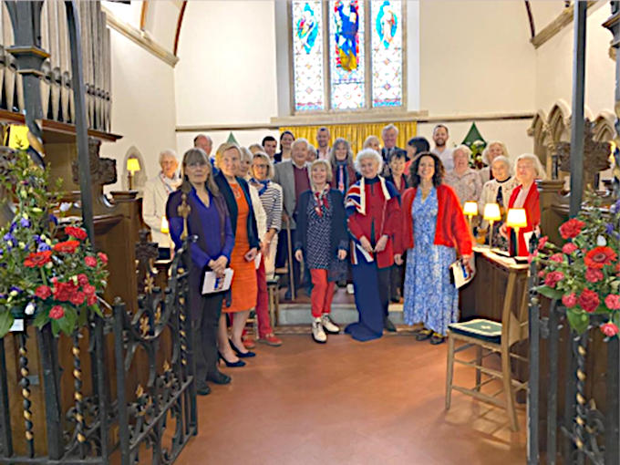 Events Choir Photograph of the Events Choir at St Peter's Coronation Service, May 2023