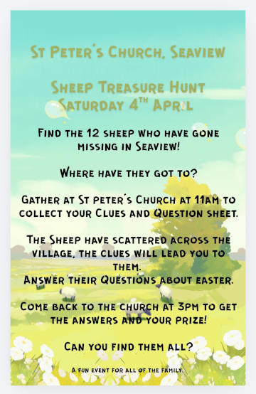 Poster advertising Sheep Treasure Hunt